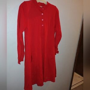 Vintage Liz Claiborne Red Sleep Gown Size XS